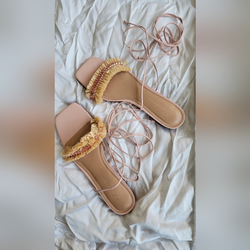 Anthropologie pink sandals